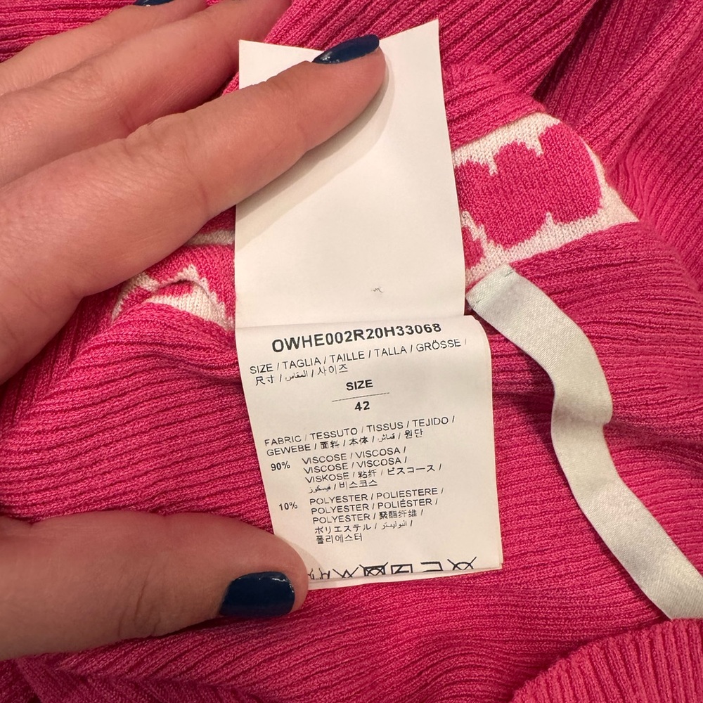 Pink Ribbed Long Sleeve Top - Picture 6 of 6